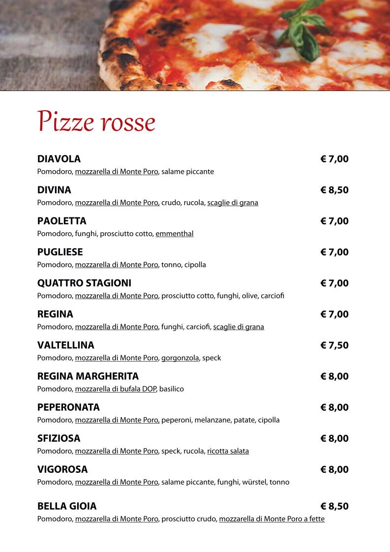 Menu di Ristorante da Cesare 
