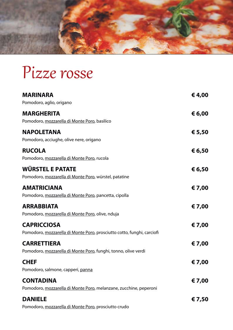 Menu di Ristorante da Cesare 