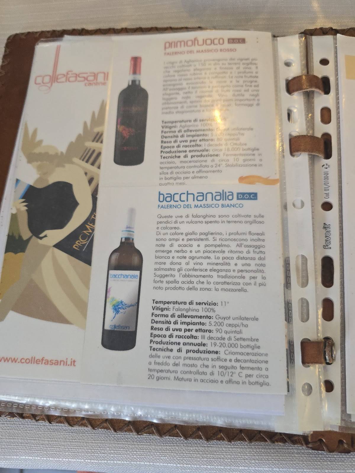 Menu di Ristorante Pizzeria Paradiso 