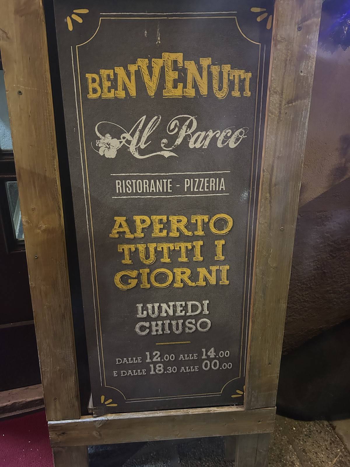Menu di Ristorante Pizzeria al Parco 