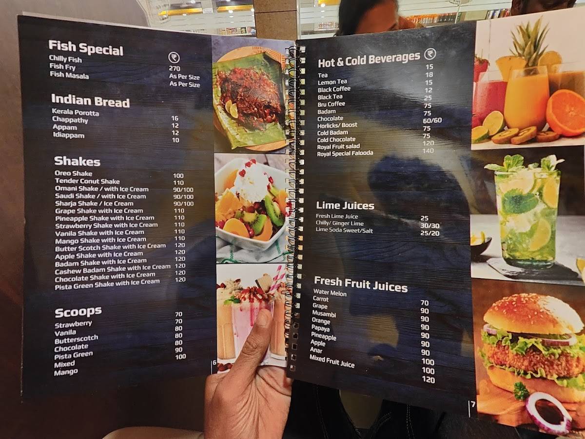 Royal Bakers & Restaurant, Kolenchery menu