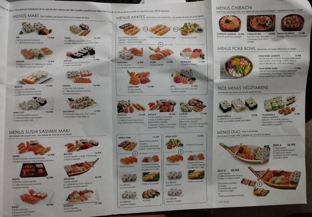 Menu de SHOGUN Sushi
