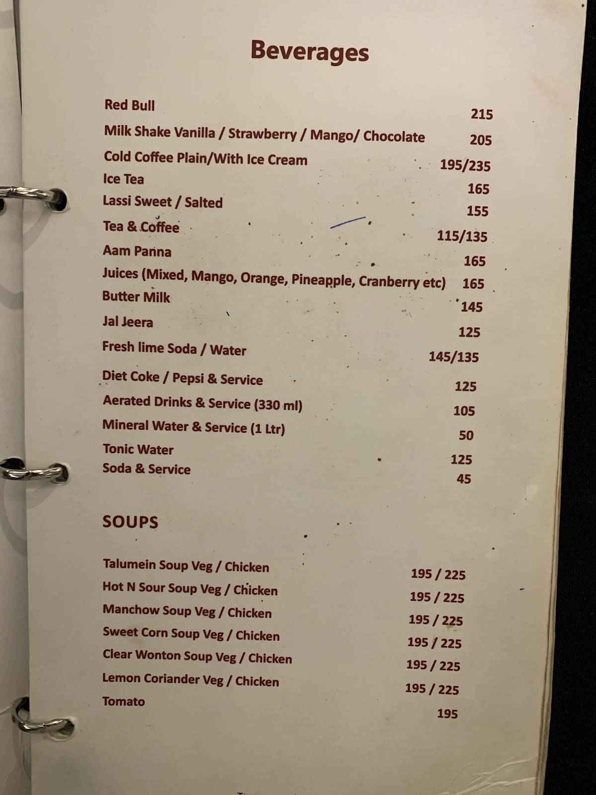SWAGATH RESTRO BAR menu