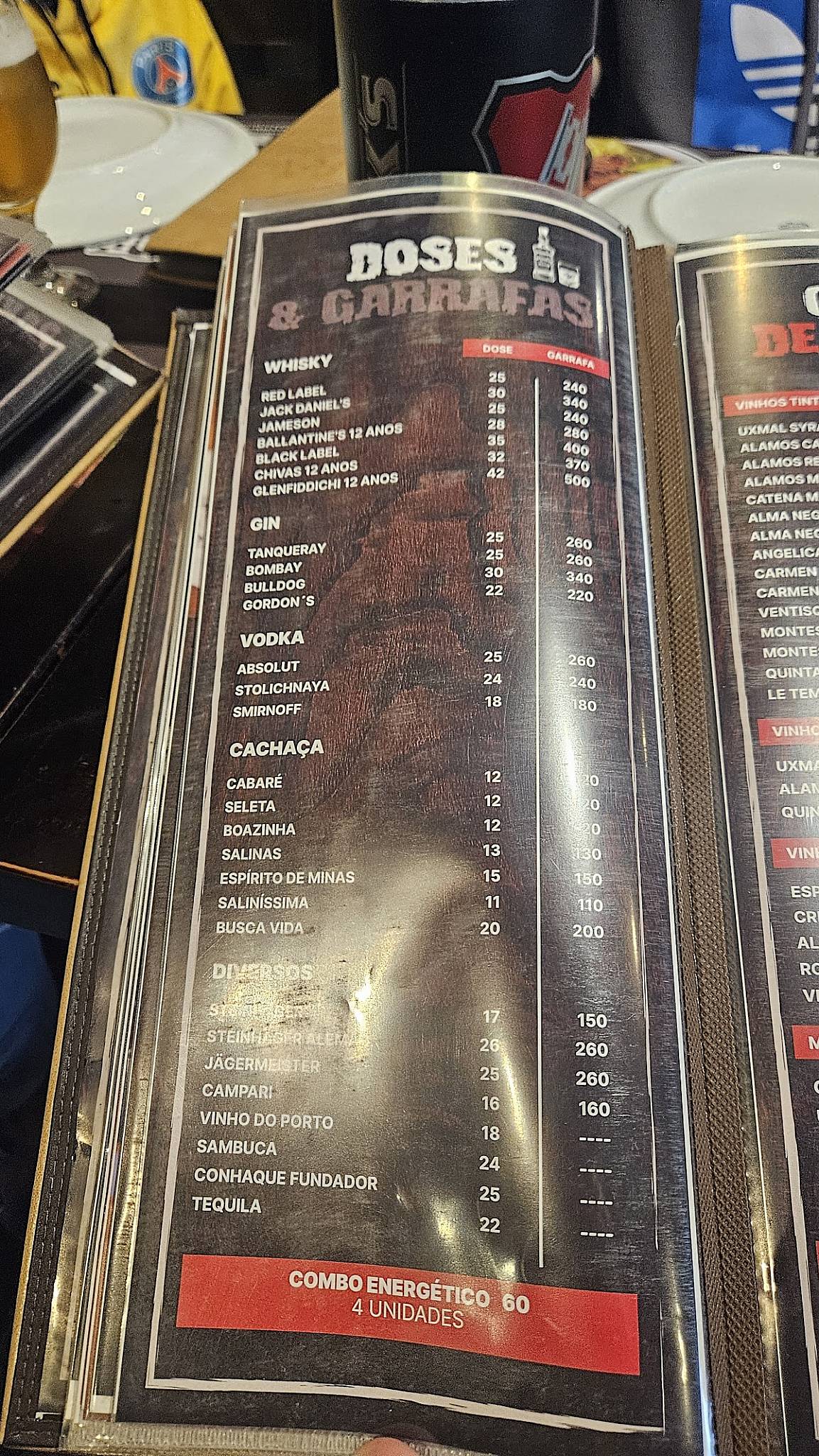 Santa Fé A Costela cardápio