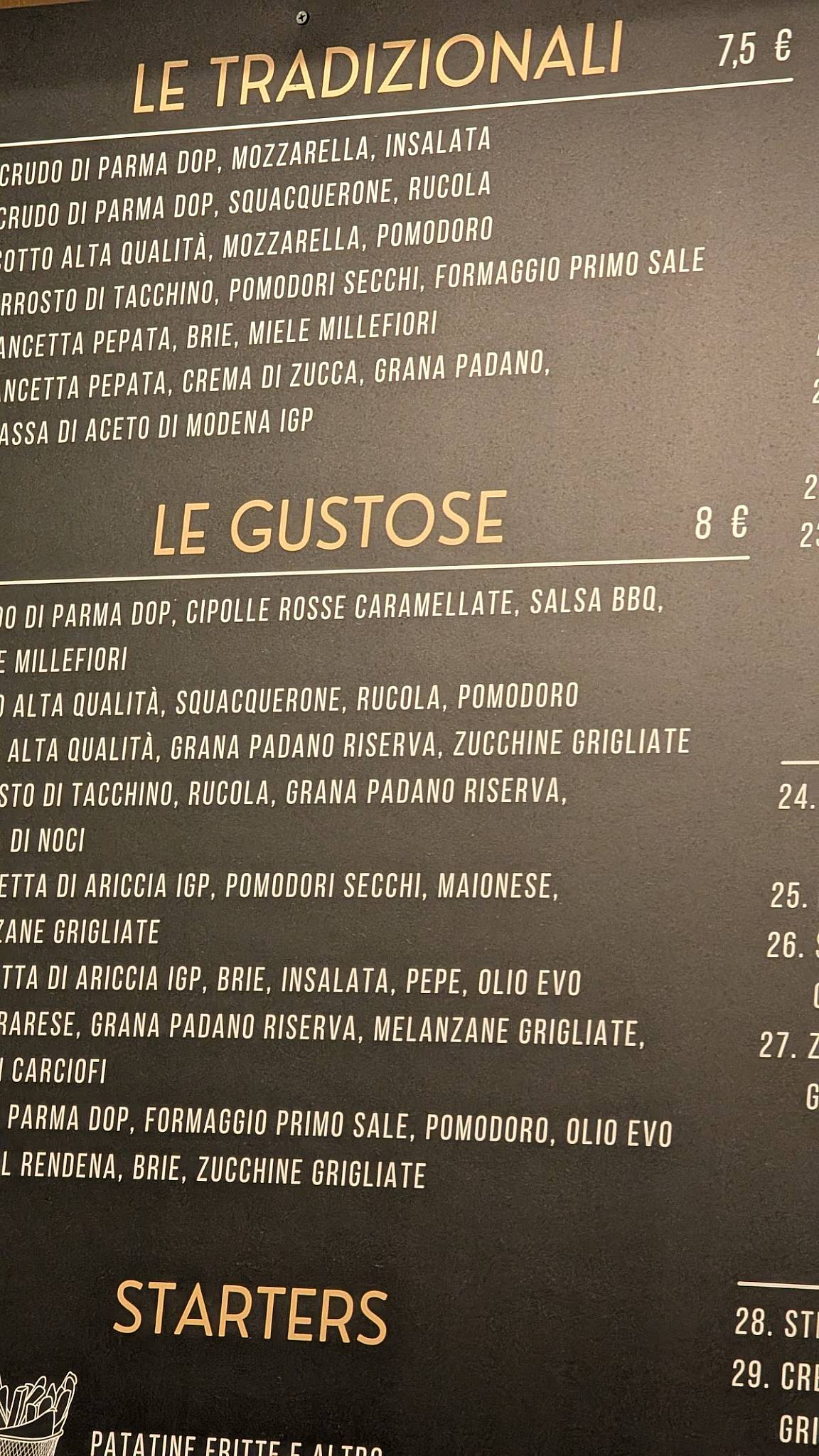 Menu di Schiaccia 