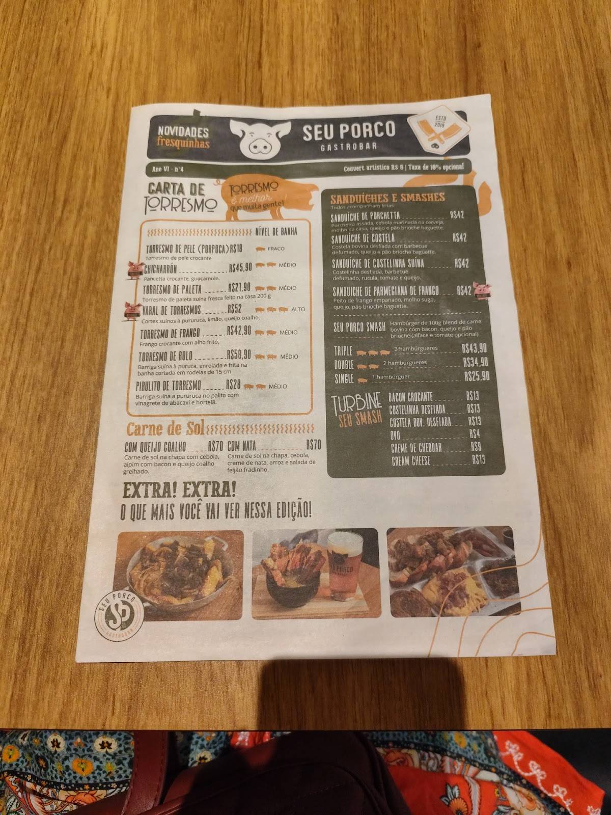 Seu Porco Gastrobar cardápio