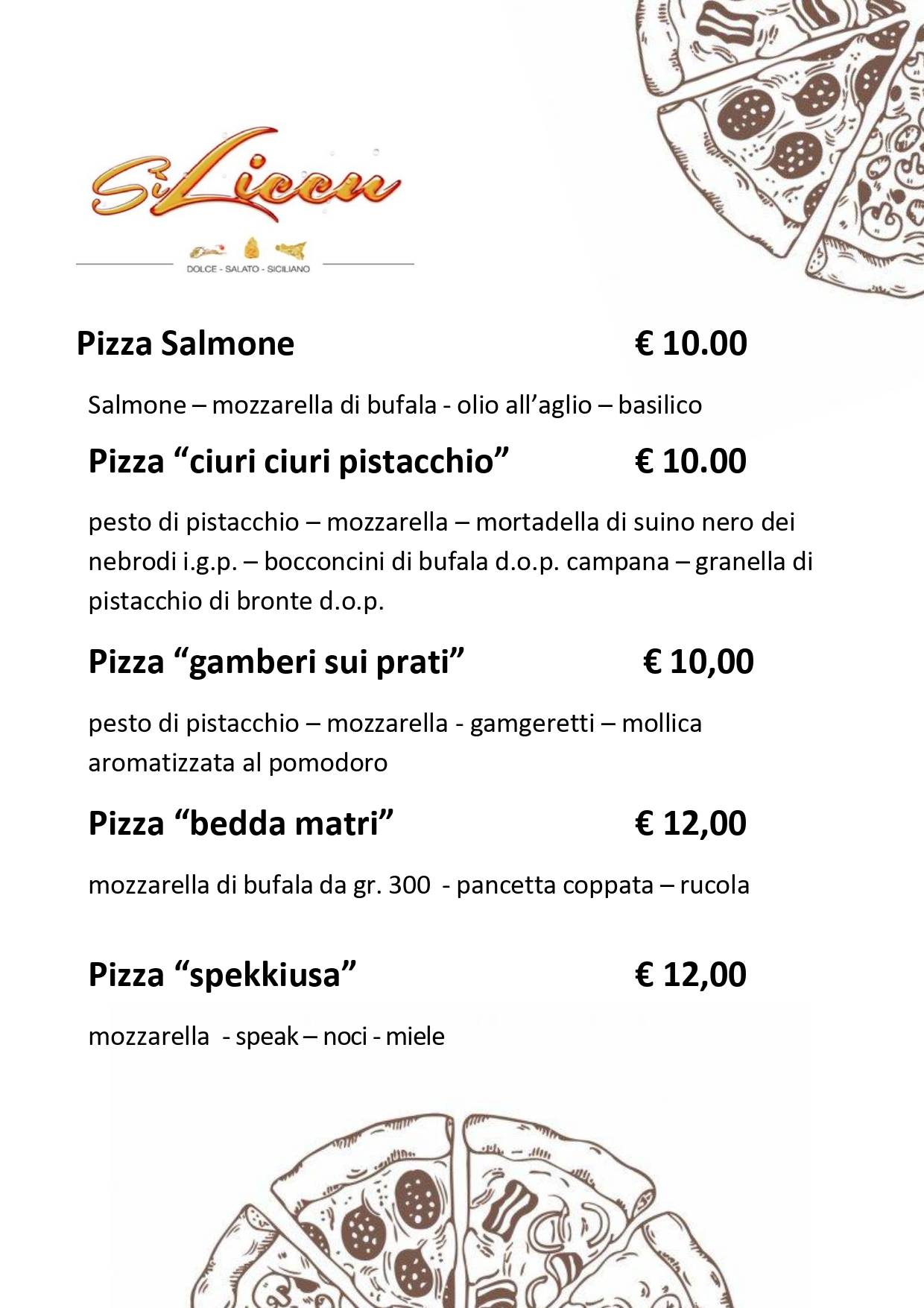 Menu di SiLiccu 