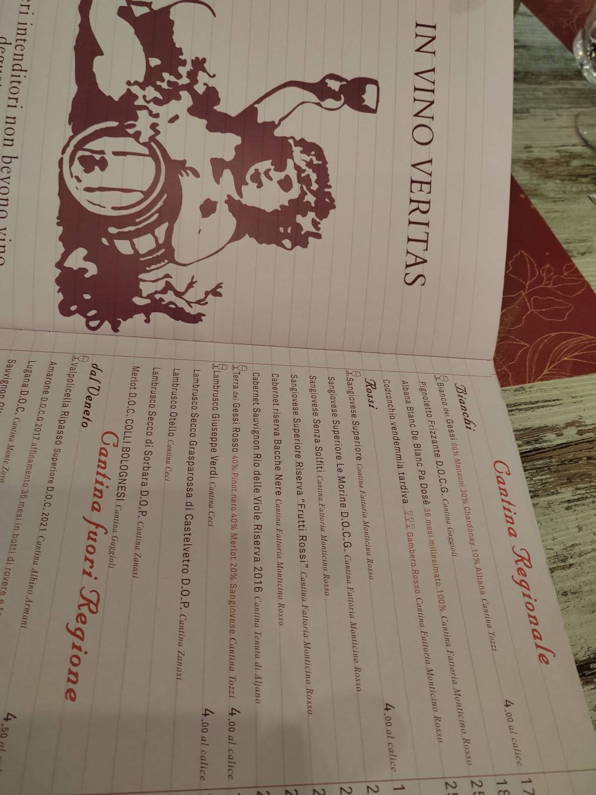 Menu di Signora Emilia Cucinoteca 
