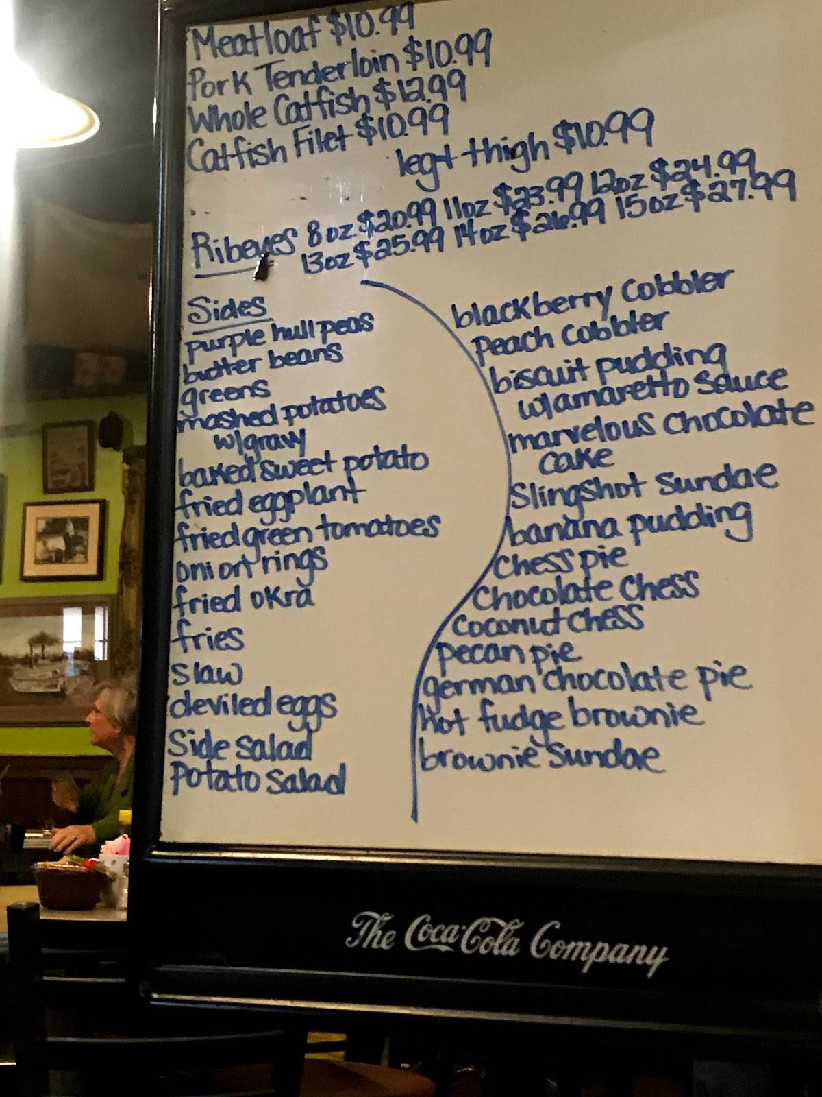 Menu at Sling Shot Charlie's restaurant, Arlington