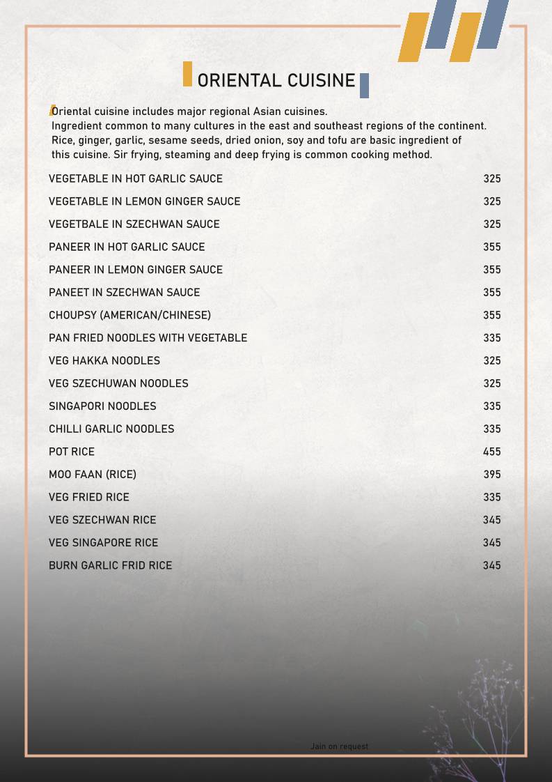 Spice Petals - a Fleet Restro & Banquet menu