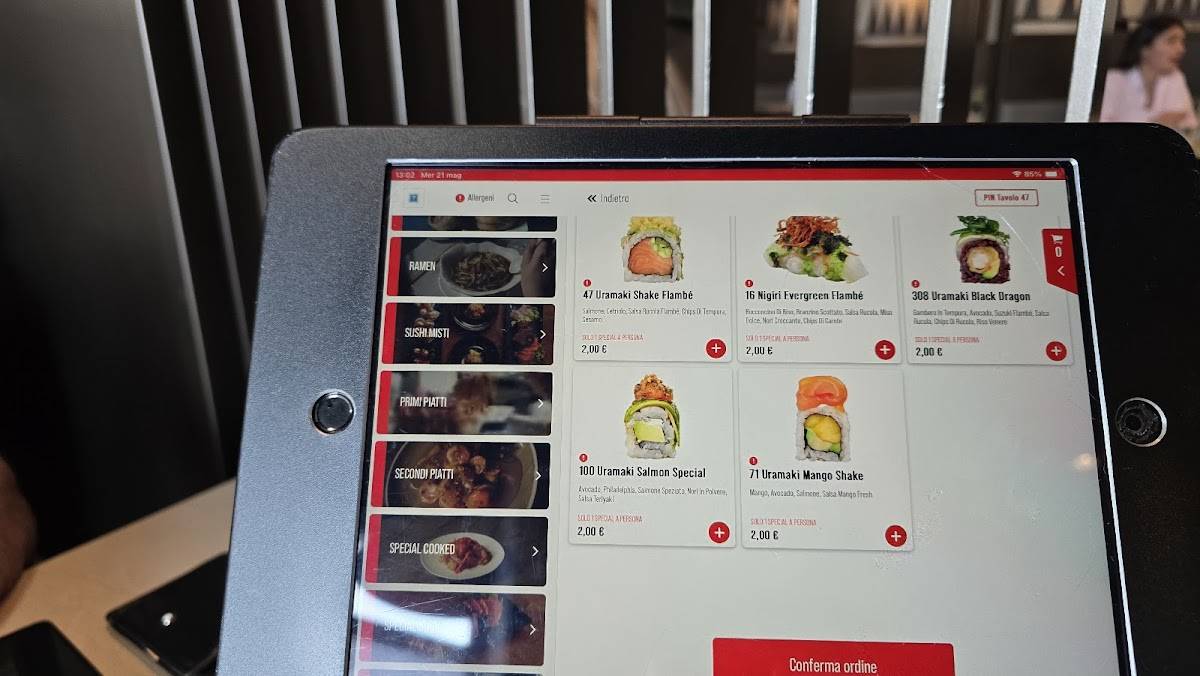 Menu di Sushiko Treviso 