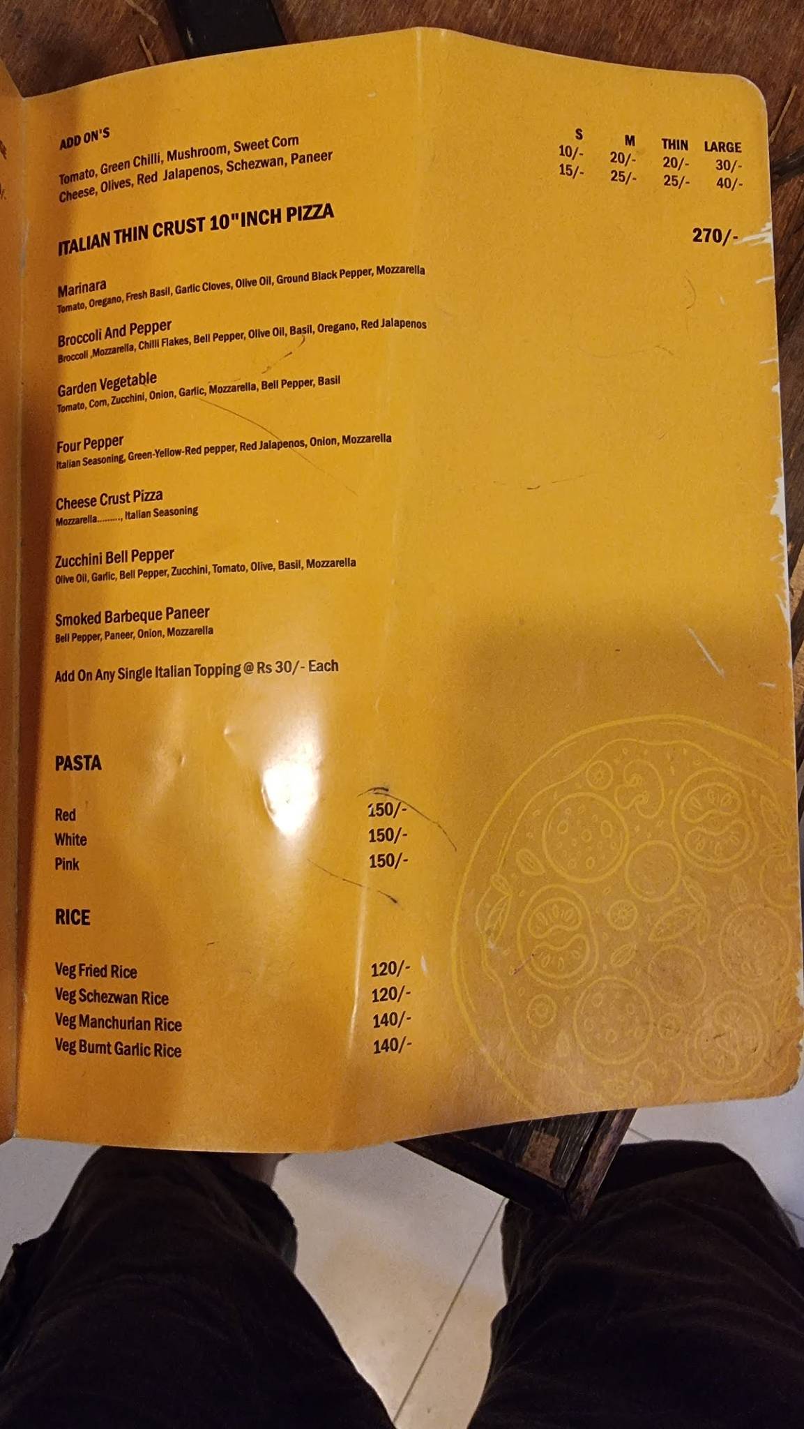 Sws Veg Pizzaria-now- The Good Crust menu