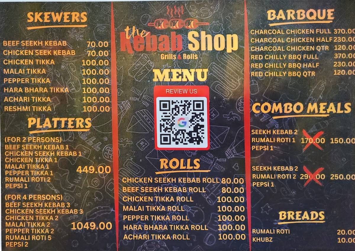 THE KEBAB SHOP menu