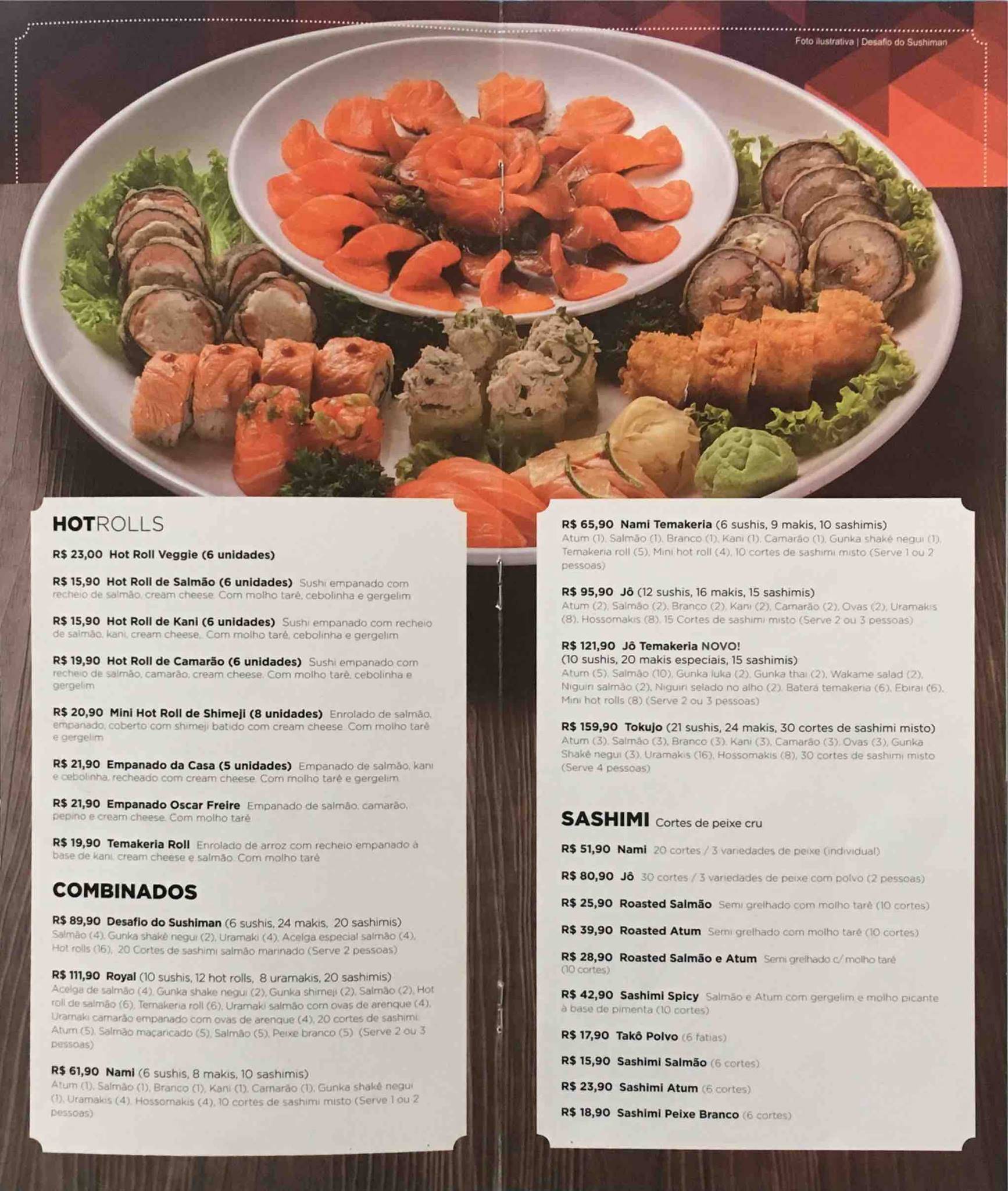 Temakeria e Cia cardápio