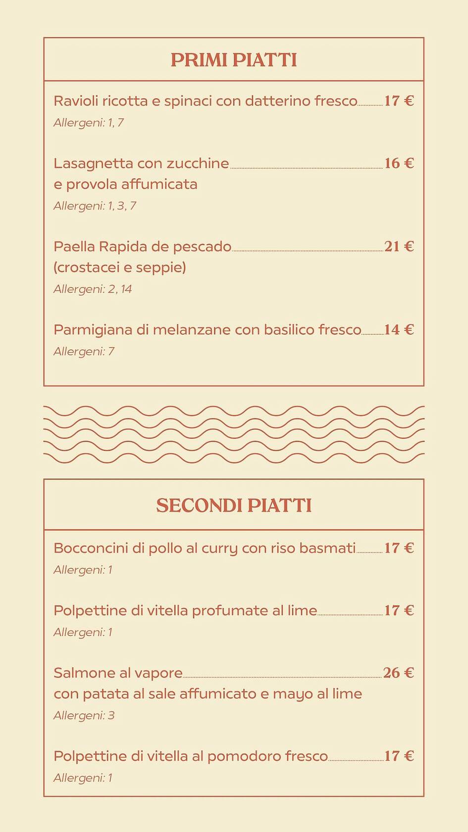 Menu di Terrazza Mirador Rome 