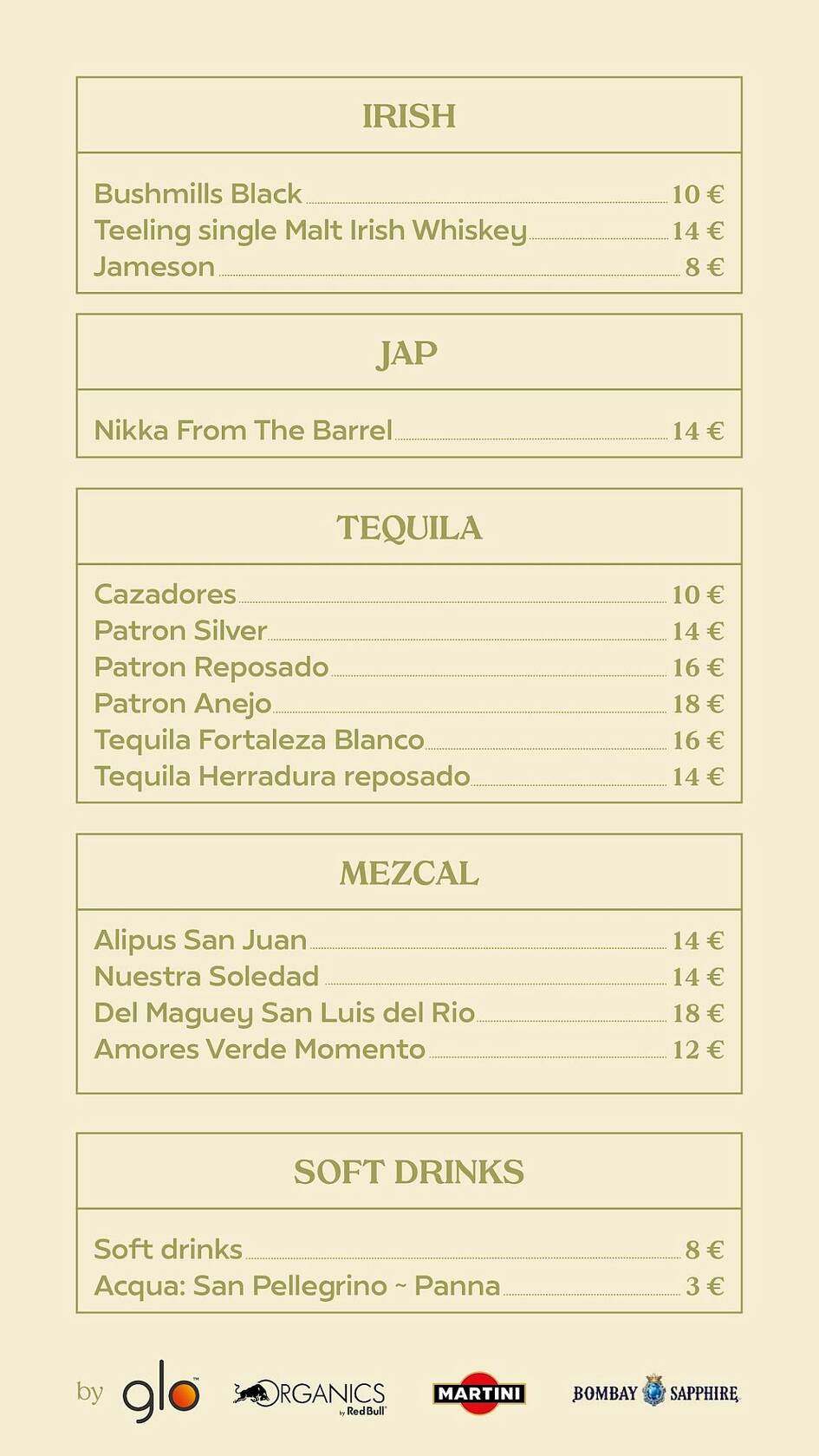 Menu di Terrazza Mirador Rome 