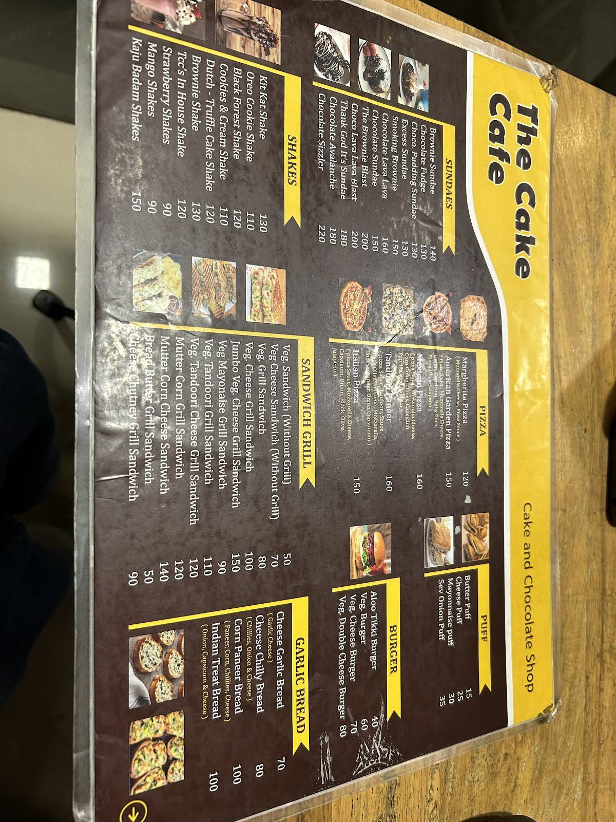 The Cake Cafe -Best cakes & Dessert shop vasna, gotri menu