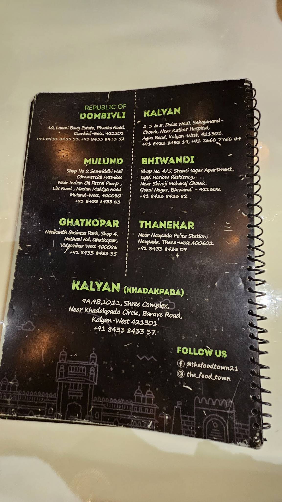 The Food Town (Khadakpada) menu