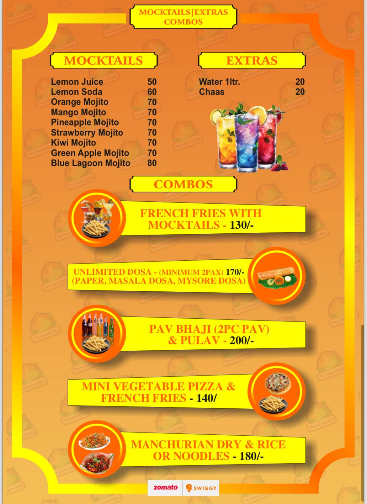 The Green Chilly menu