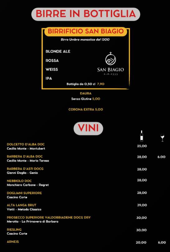 Menu di The Ranch Cuneo 