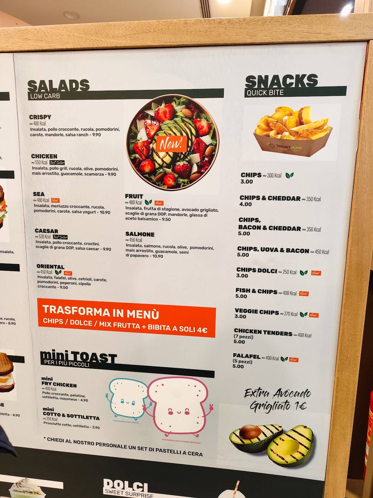 Menu di Toastiamo 