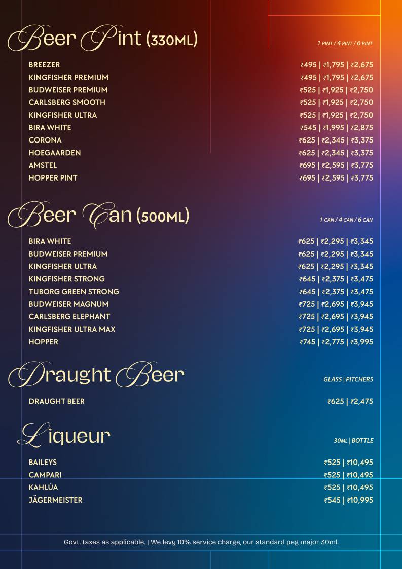Trippy Tequila Noida menu