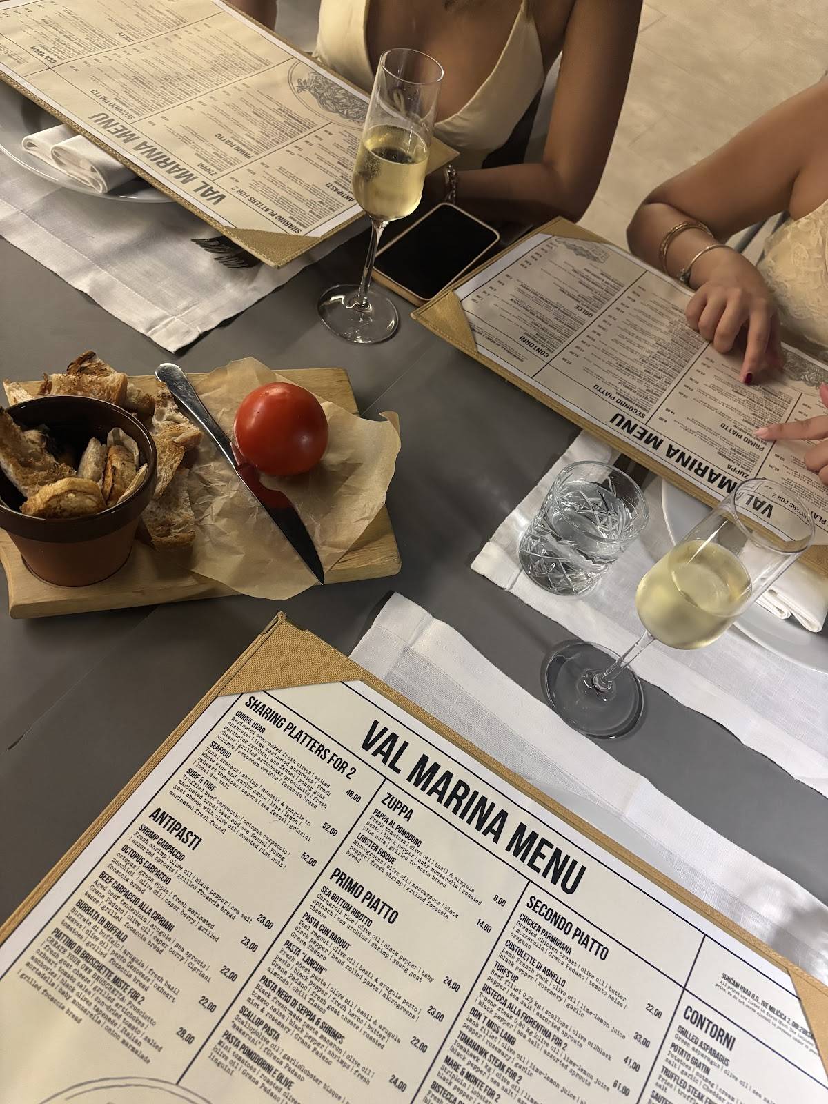 Menu di Val Marina Restaurant 