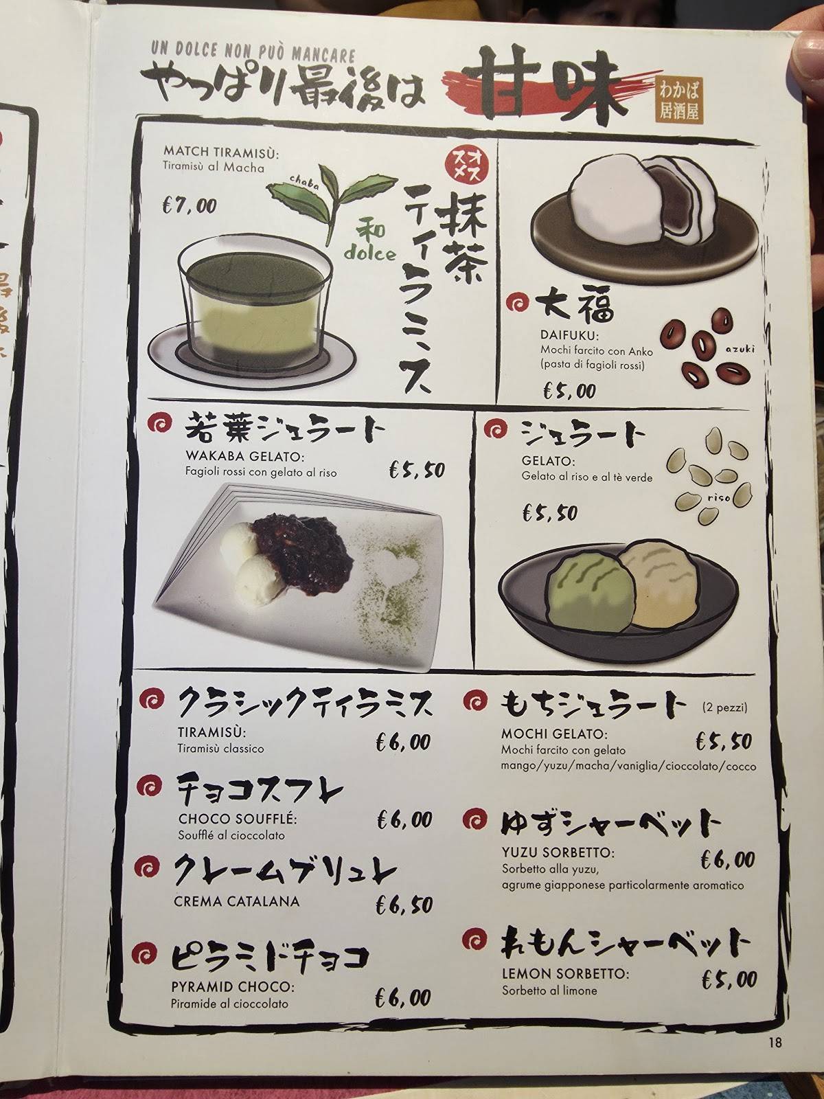 Menu di Wakaba 