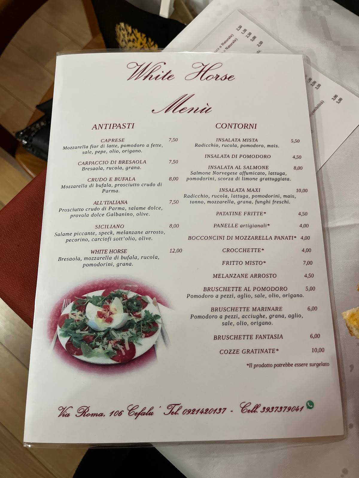 Menu di White Horse 