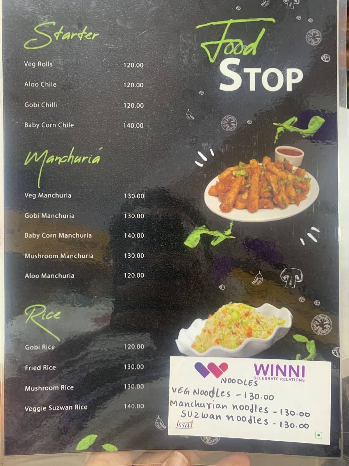 Winni Cakes & More menu