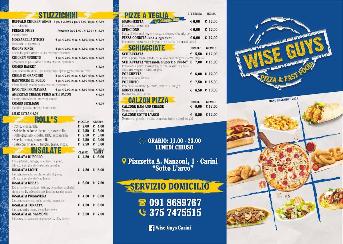 Menu di Wise Guys Pizza & Fast Food 
