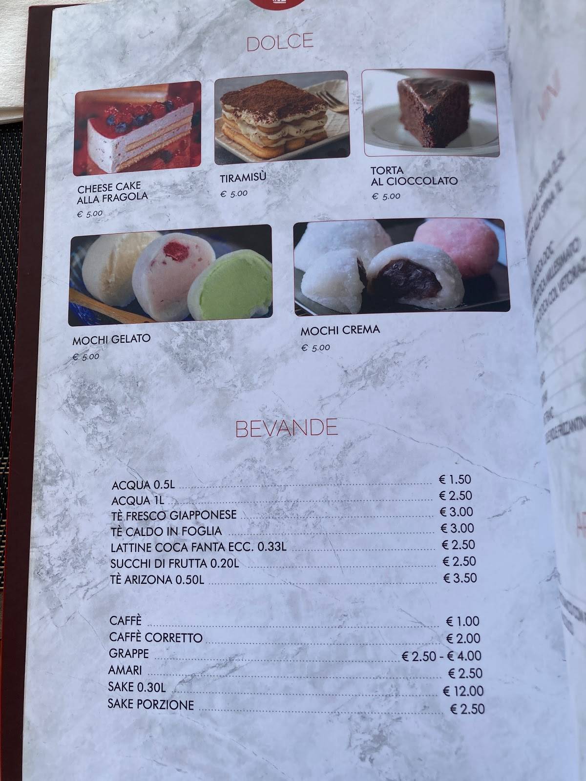 Menu di Ya Sushi! 