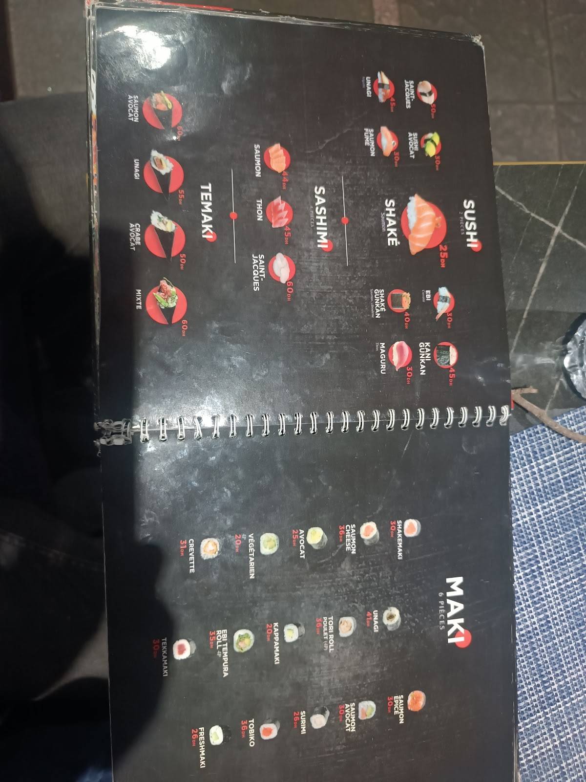 Menu de Yoka Sushi Agdal