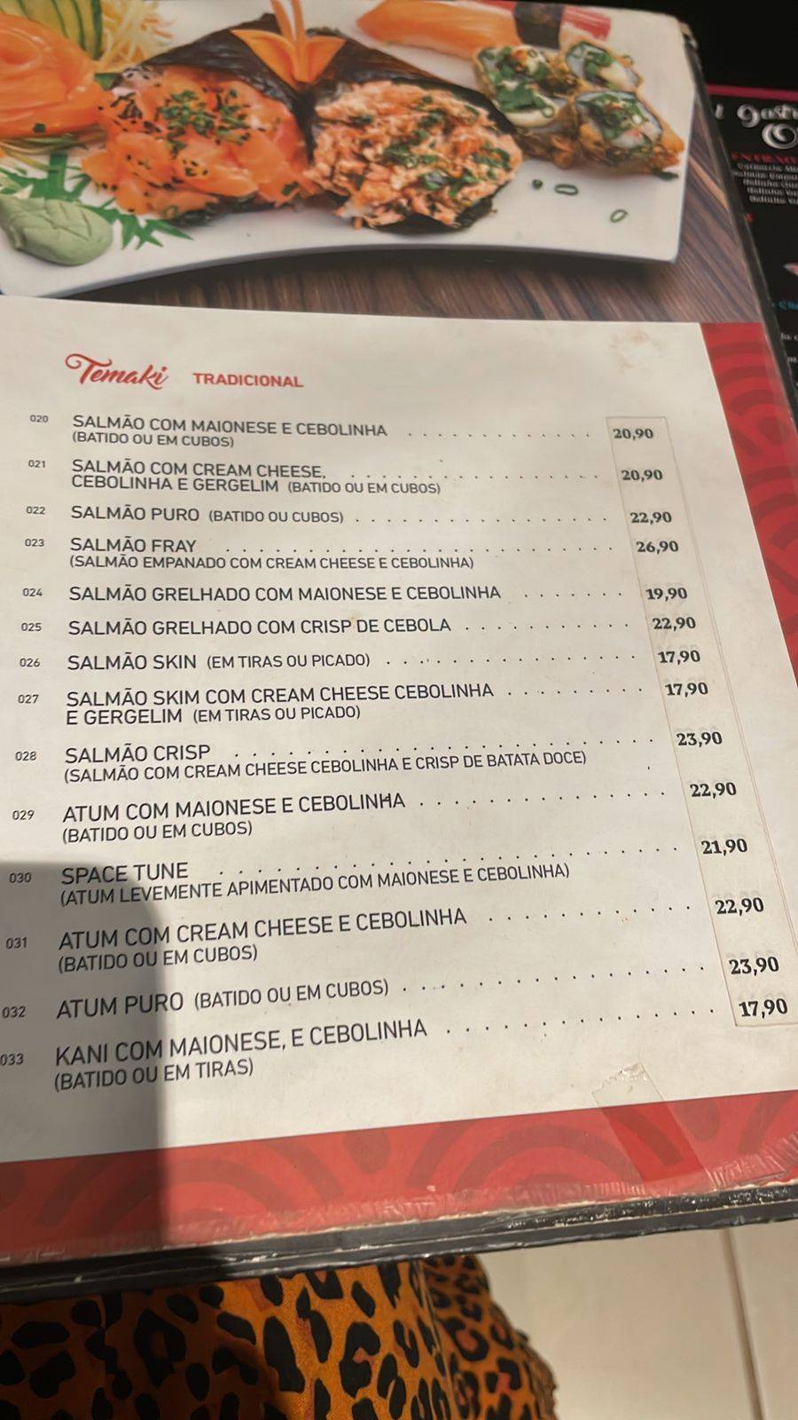 Yuuki Sushi Bar cardápio