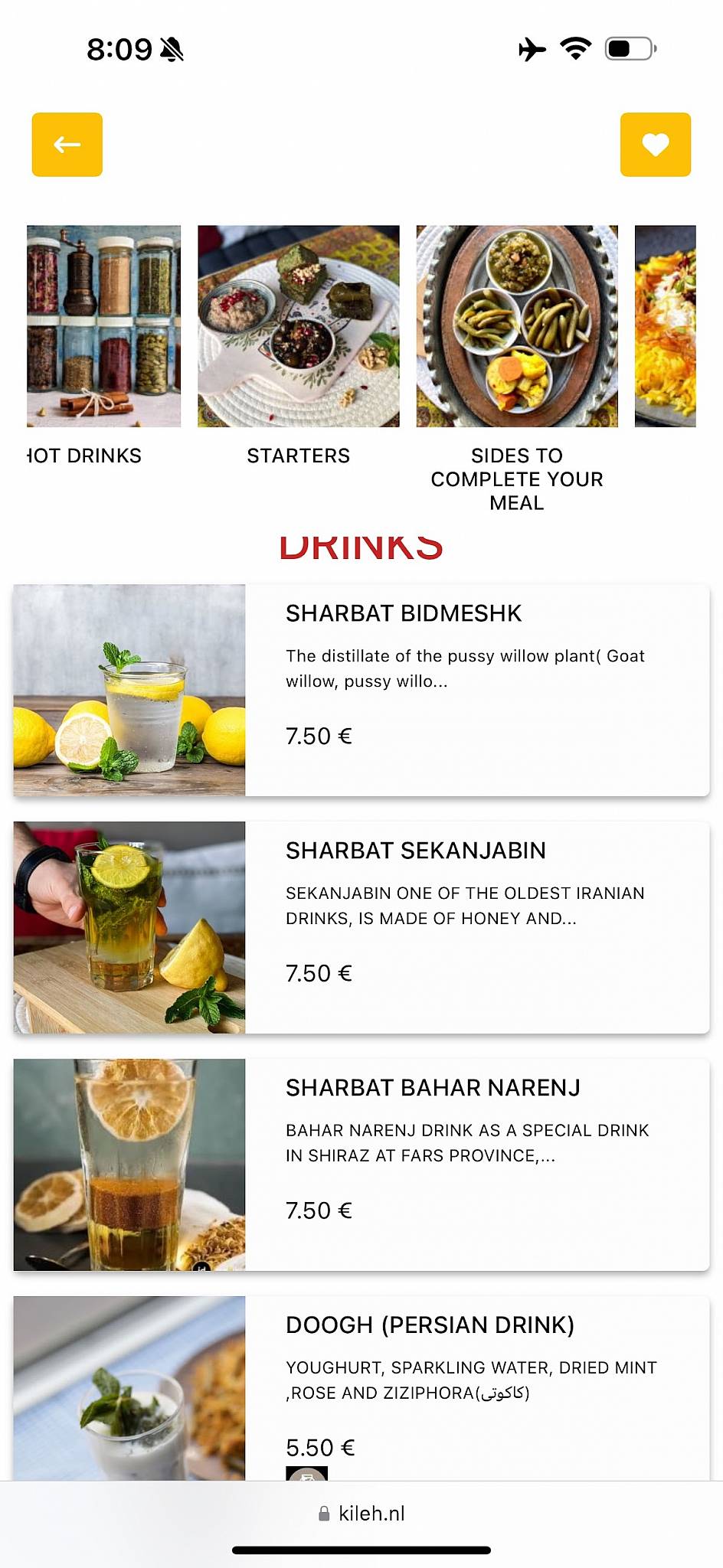 Menu de Zaferuw Cuisine