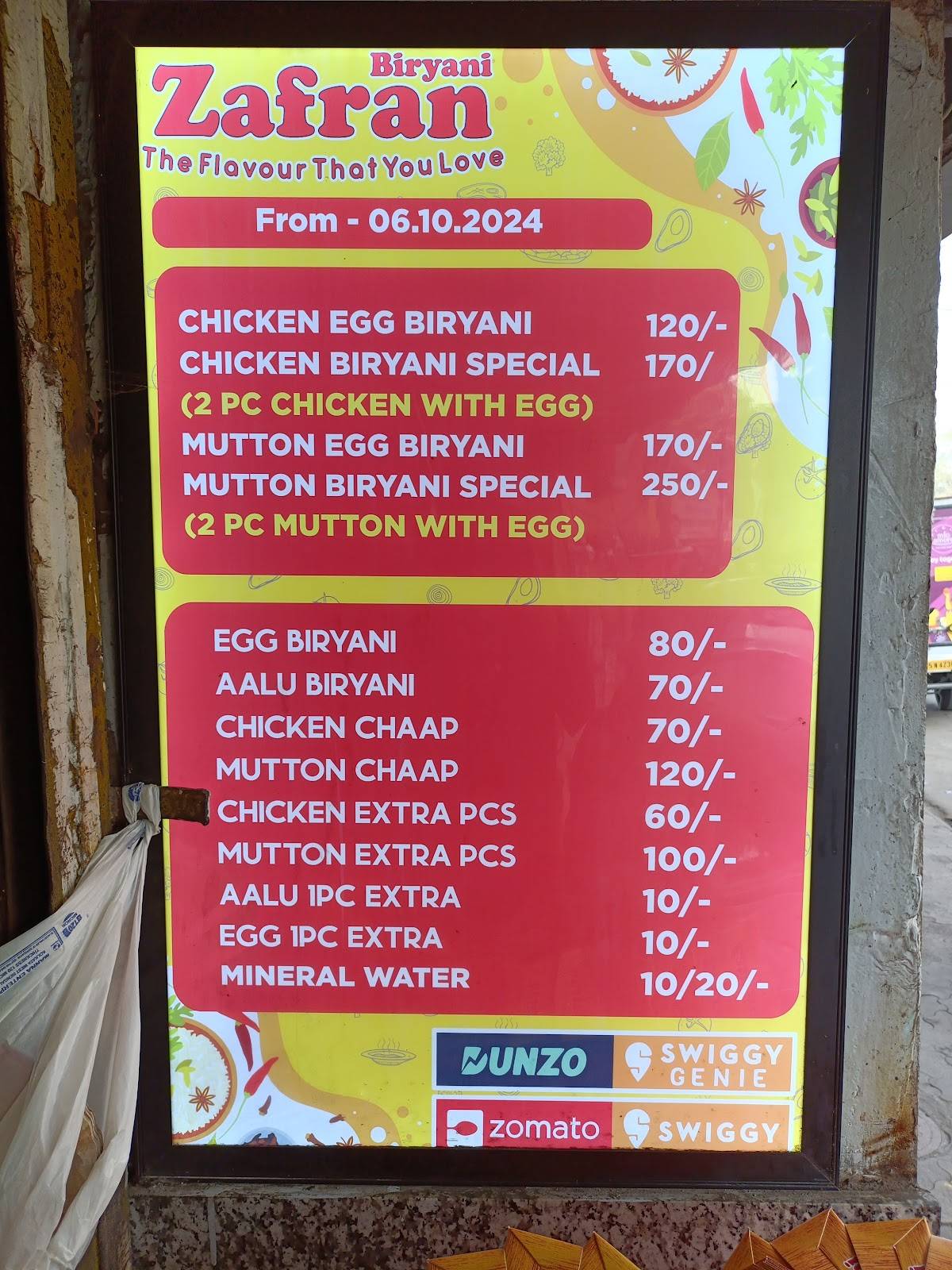 Zafran Biryani - Online Biryani Delivery and Dine In Kolkata menu