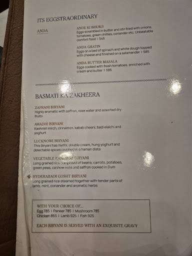 Zaranj menu