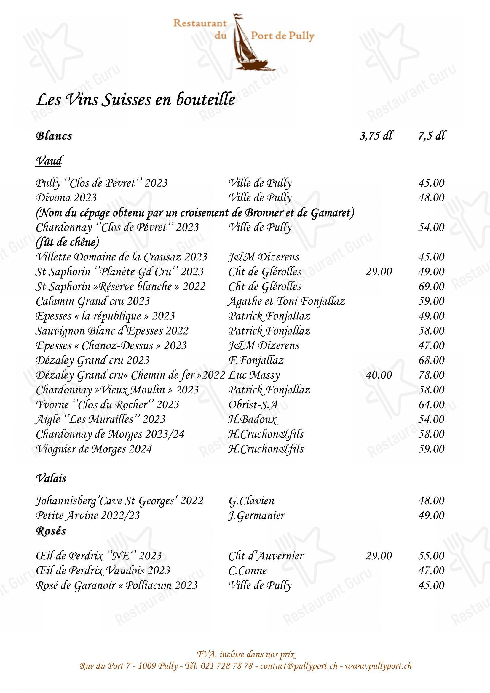 Крафт меню per Restaurant du Port de Pully in Pully