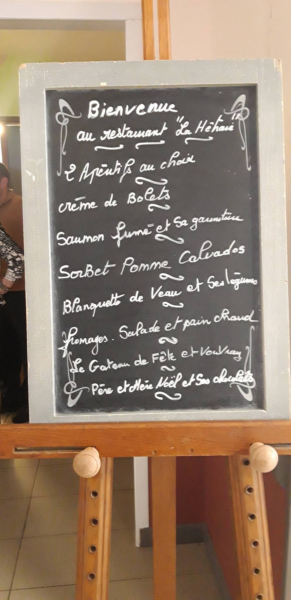 Menu de Restaurant la Hêtraie