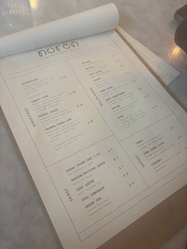 Menu de Noren