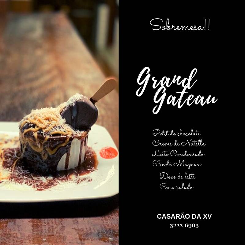 Casarao Da XV cardápio
