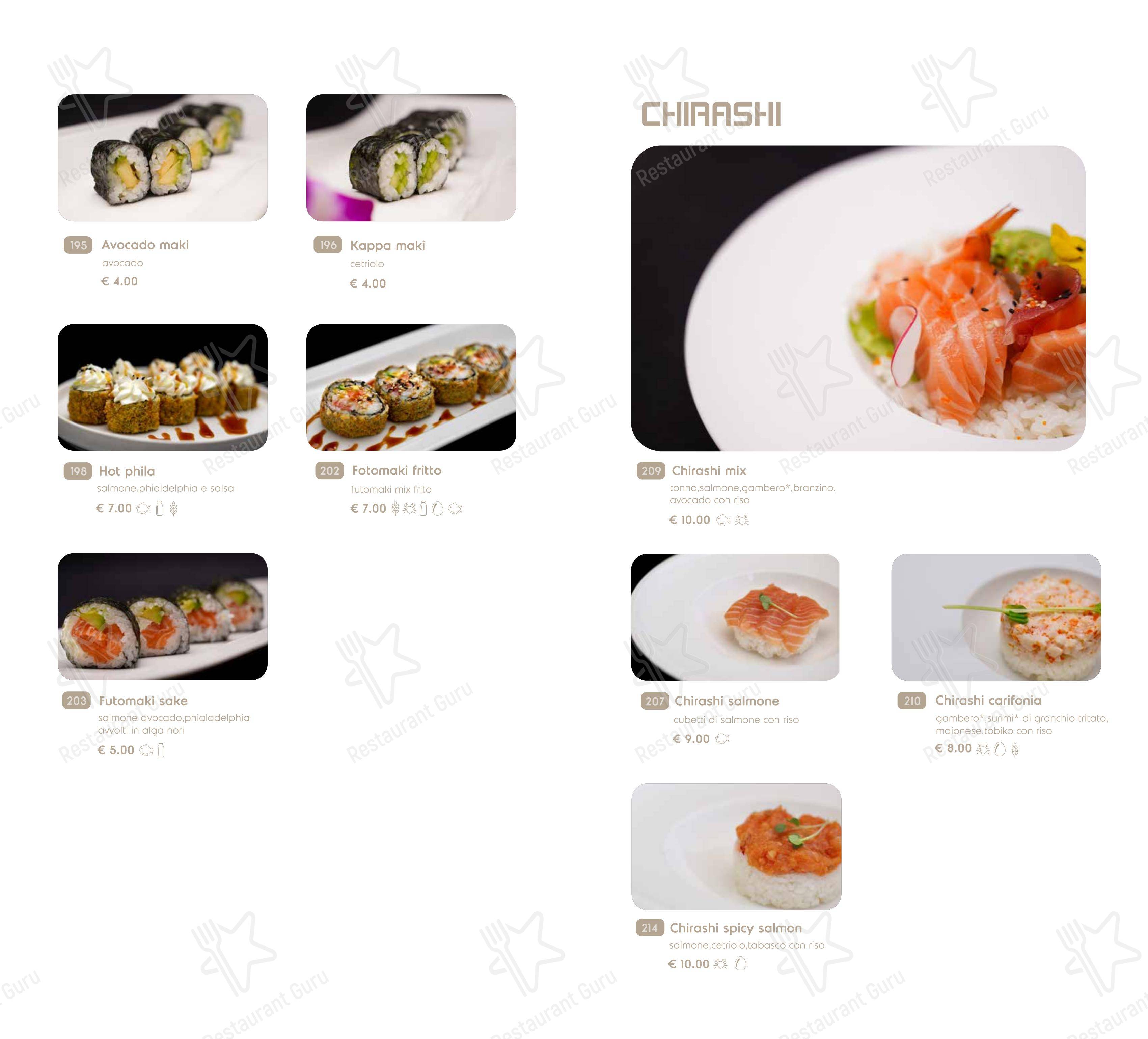 Menu per Hayashi Cremona ristorante