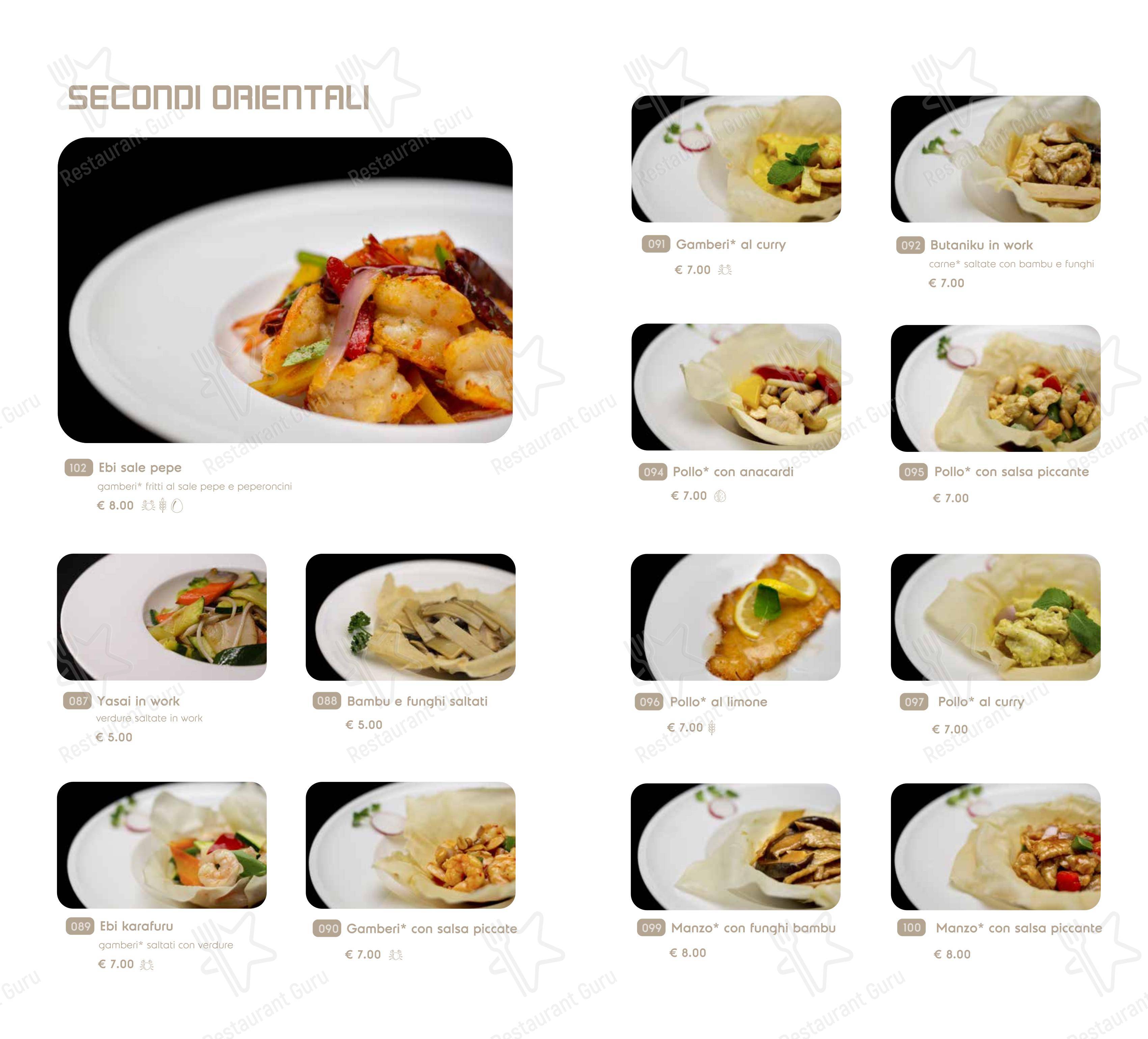 Hayashi Cremona in Cremona - Menu