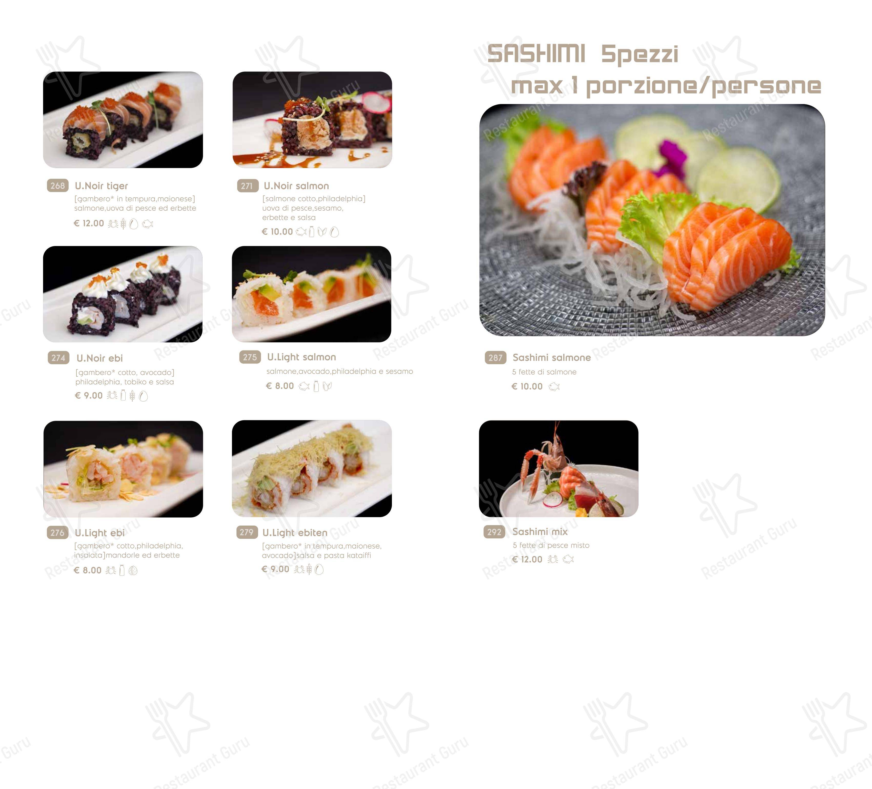 Menu per Hayashi Cremona in Cremona
