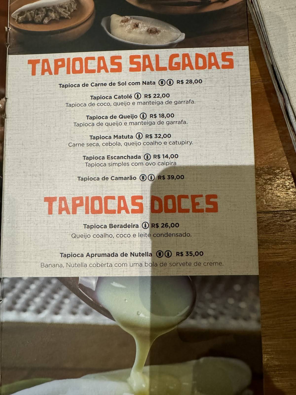 Restaurante Mangai - Brasília Shopping cardápio