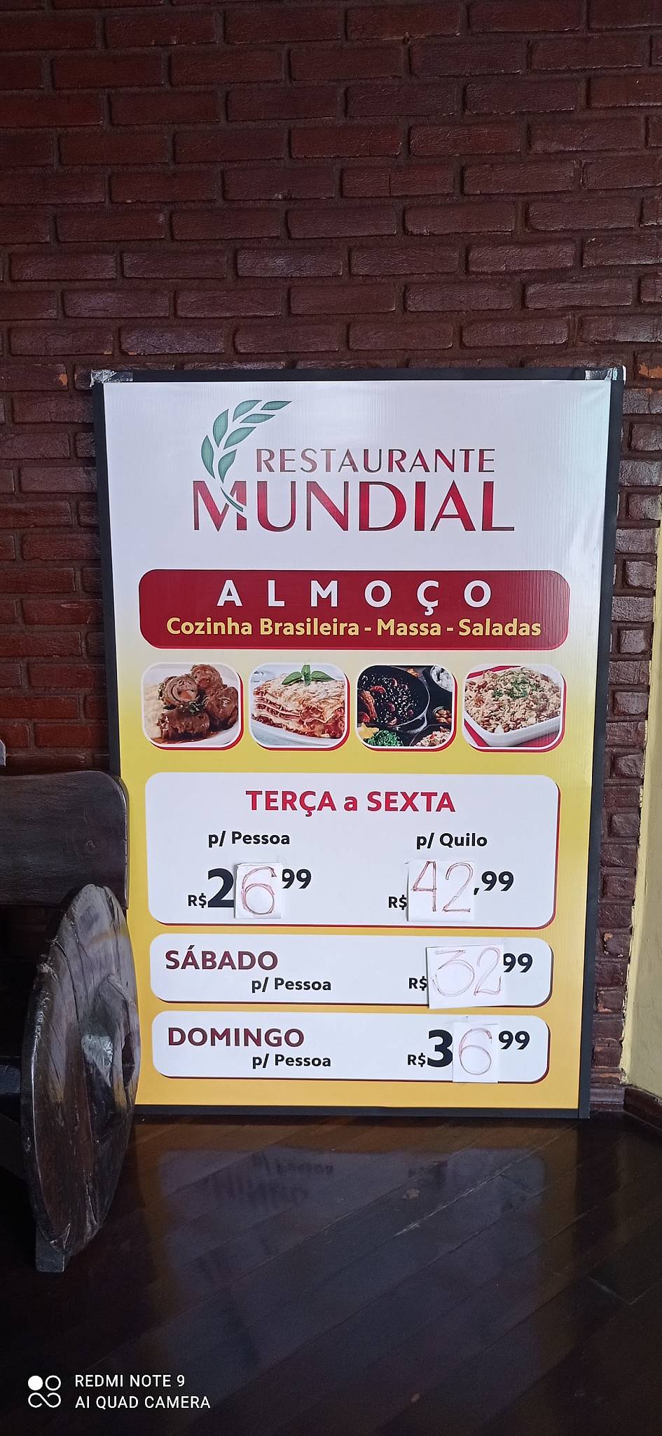 Restaurante Mundial - Comida brasileira cardápio
