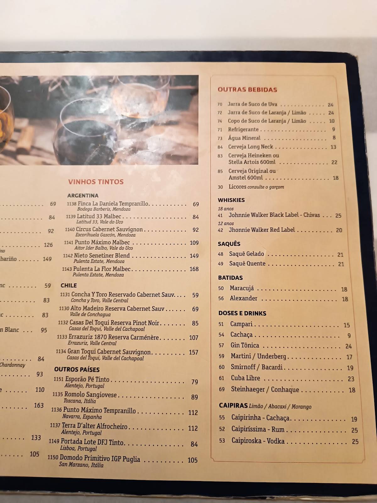 Peixe Frito cardápio