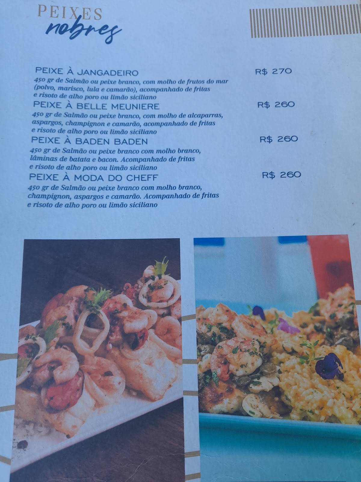 Sabores do Mar - Avenida Atlântica cardápio