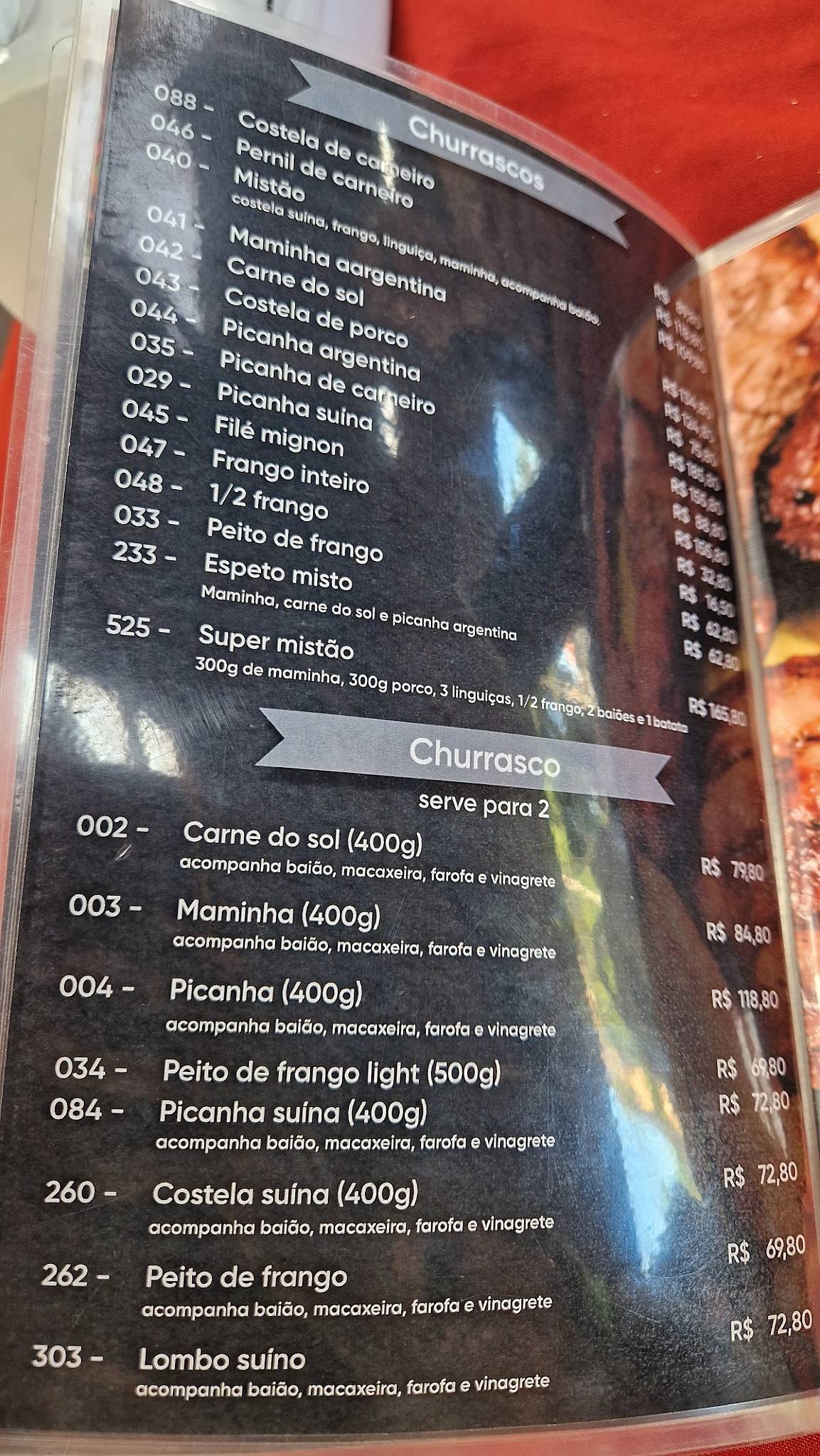 Tempero da Tia Lúcia cardápio