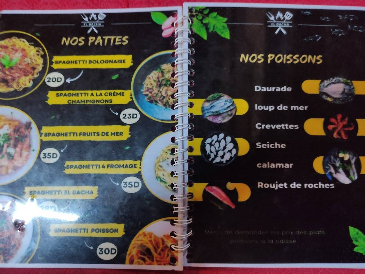 Menu de Resto El Bacha